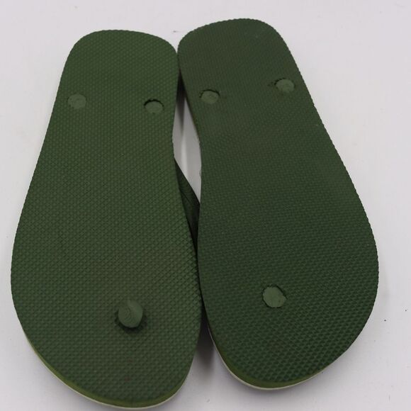 J. Crew Green Botanical Floral Flip Flop Sandals NWOT 8 - Picture 6 of 7